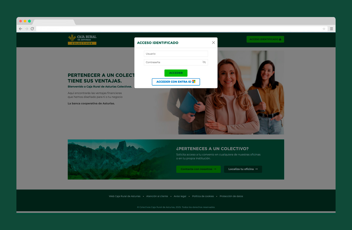 Imagen adicional 4 del proyecto Caja Rural Asturias Colectivos