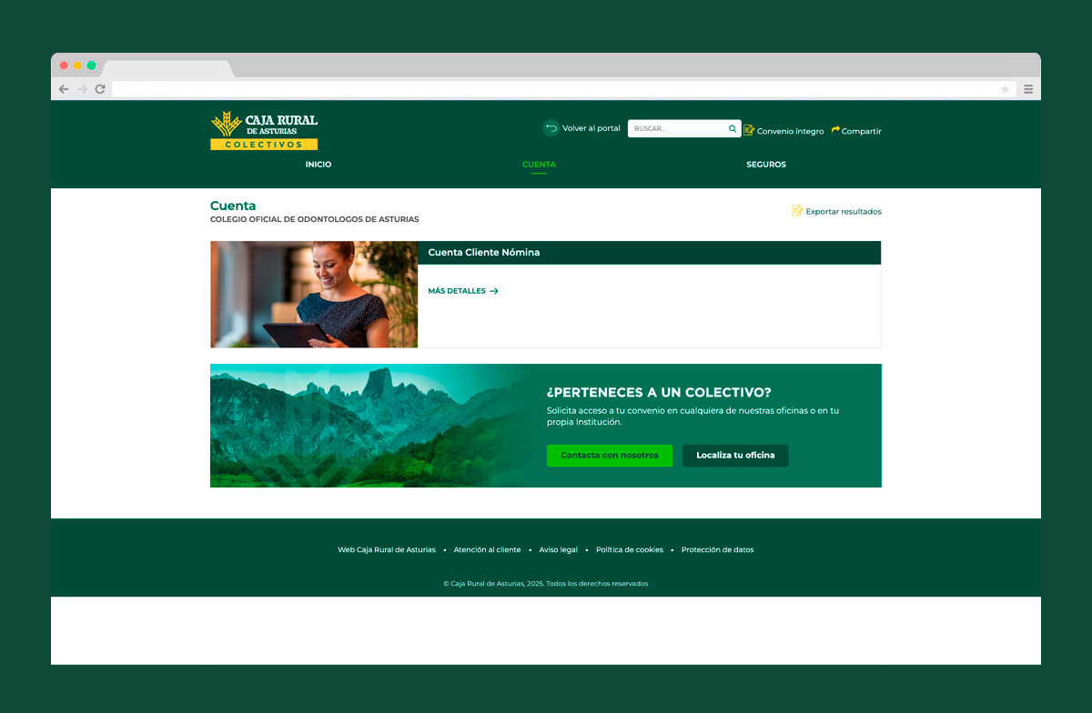 Imagen adicional 1 del proyecto Caja Rural Asturias Colectivos