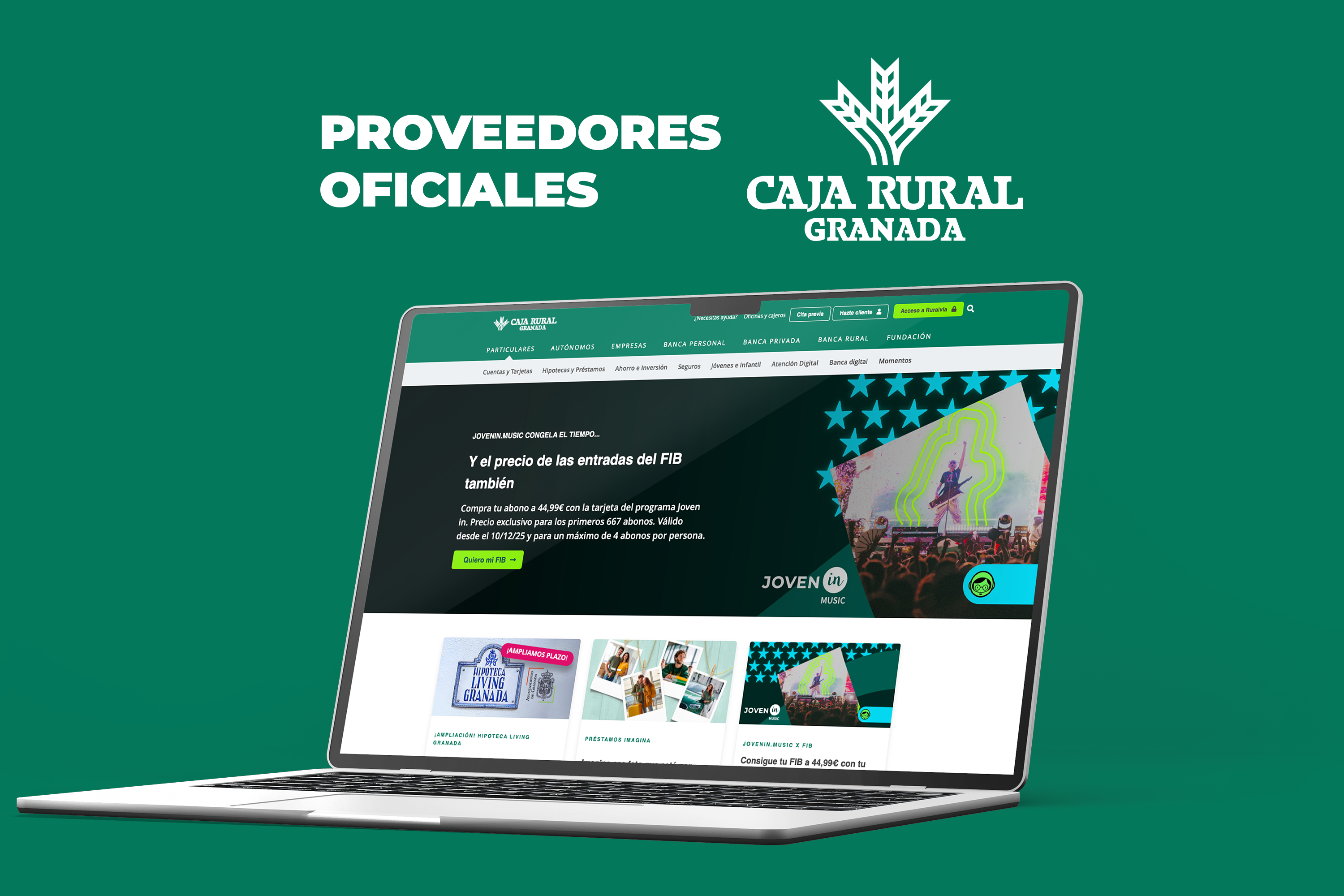 Mantenimiento web y soporte digital para Caja Rural Granada