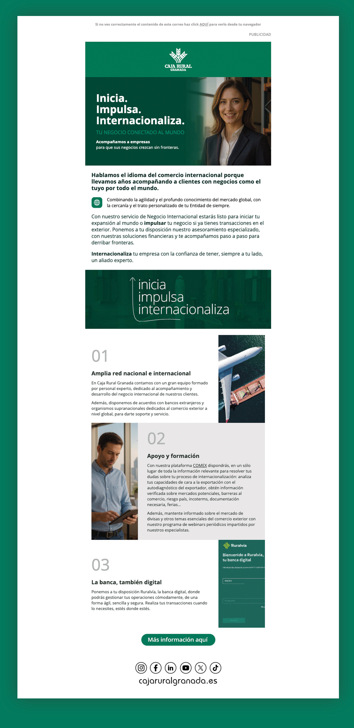 Imagen adicional 2 del proyecto Mantenimiento web y soporte digital para Caja Rural Granada